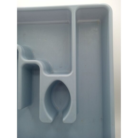 Rubbermaid Blue Plastic Cutlery Organizer Tray Many Compartments Vintage 2921-7 - Picture 7 of 14